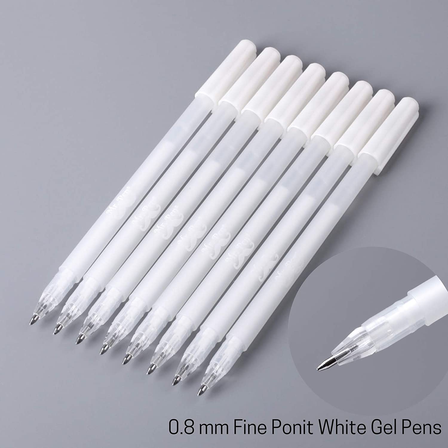 Mr. Pen- White Pens, 8 Pack